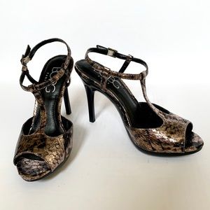 BCBG Paris Metallic Heels